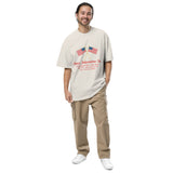 Celebrate in Style – Oversized Faded T-Shirt - Faded Bone - T-Shirt