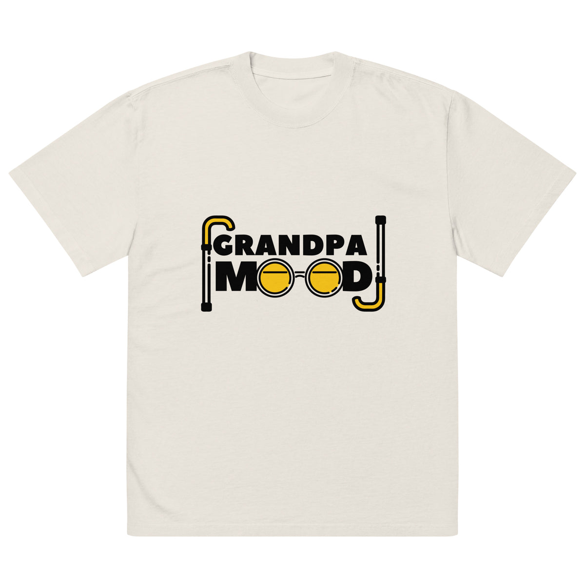 Too Cool to Care – Grandpa’s Smiley Face Tee - Faded Bone - T-Shirt
