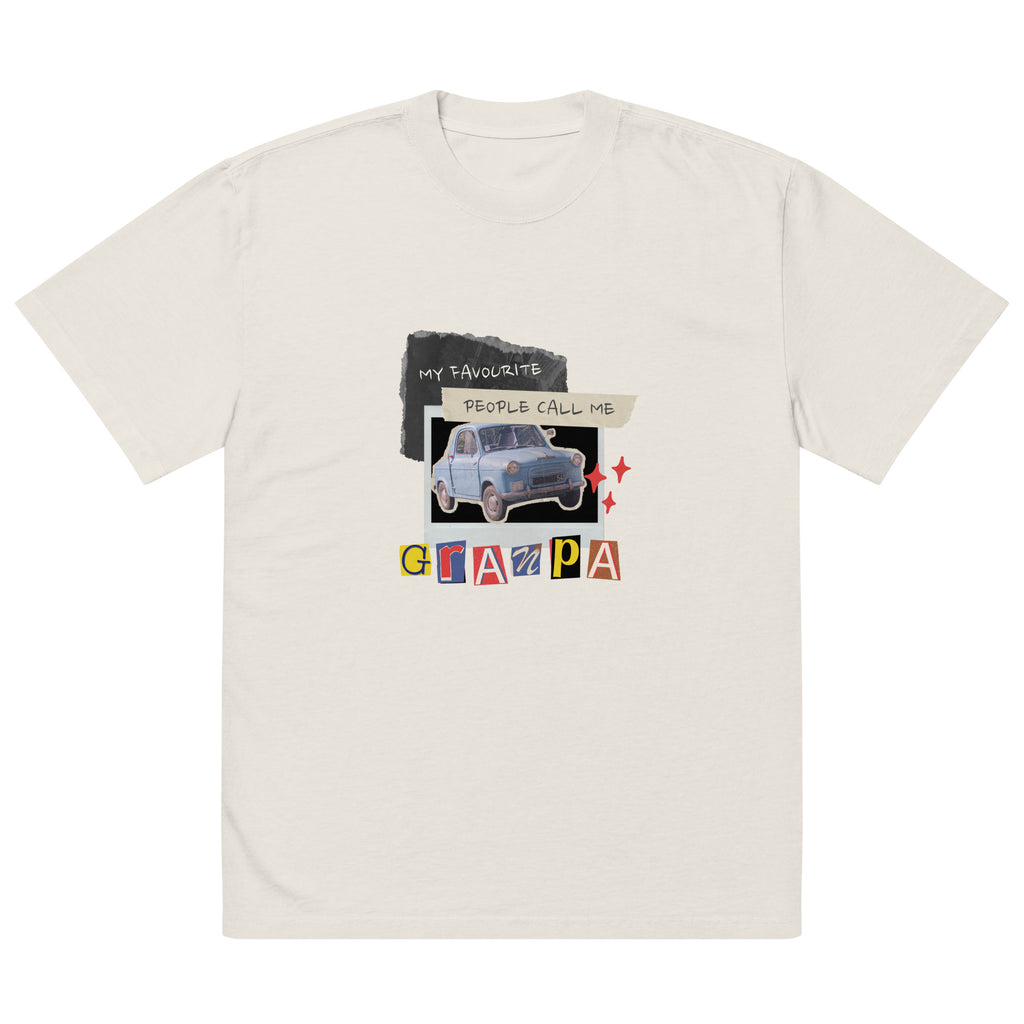 Grandpa’s Need for Speed – Vintage-Inspired Car Tee - Faded Bone - T-Shirt