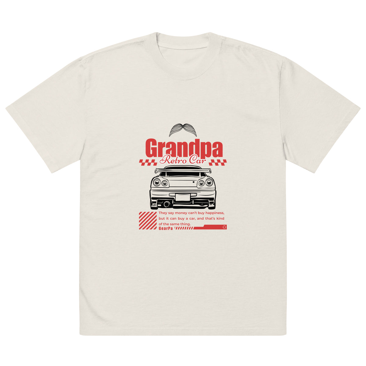 Retro Cars & Cool Grandpas – The Perfect Nostalgic Tee - Faded Bone - T-Shirt
