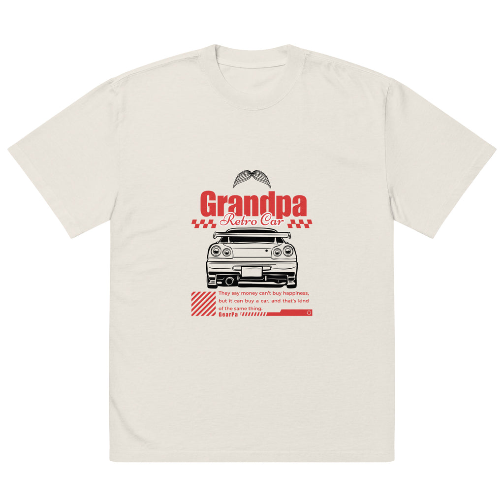 Retro Cars & Cool Grandpas – The Perfect Nostalgic Tee - Faded Bone - T-Shirt