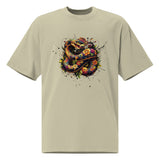 Snake in Bloom - Artistic Nature Tee - - T-shirts