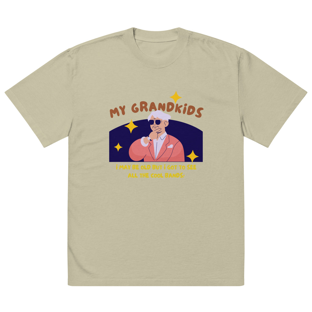 Grandpa’s Rock & Roll Era – Vintage Cool Tee - Faded Eucalyptus - T-Shirt