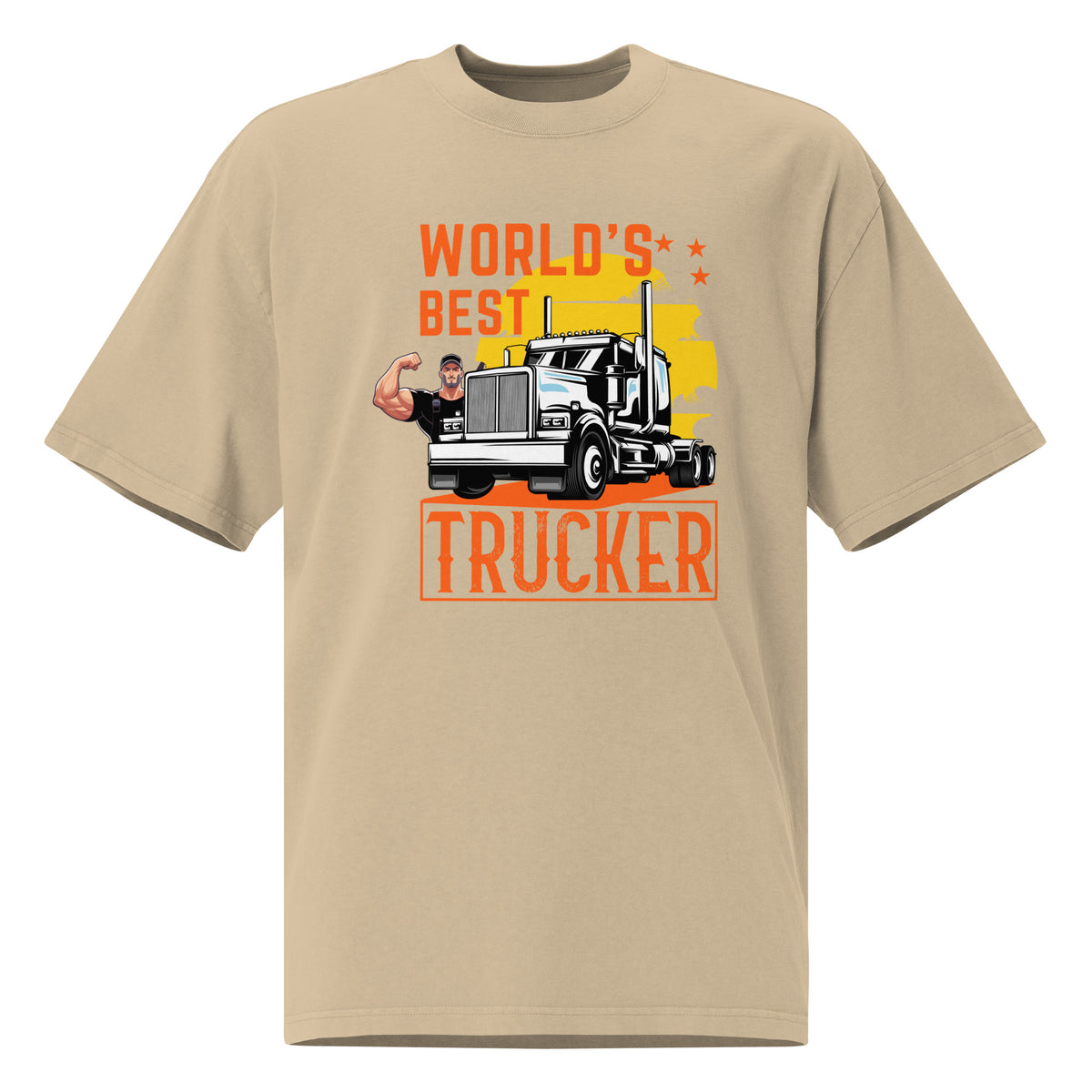 Ride with Pride - Celebrating the World's Best Trucker - Faded Khaki - Print Material