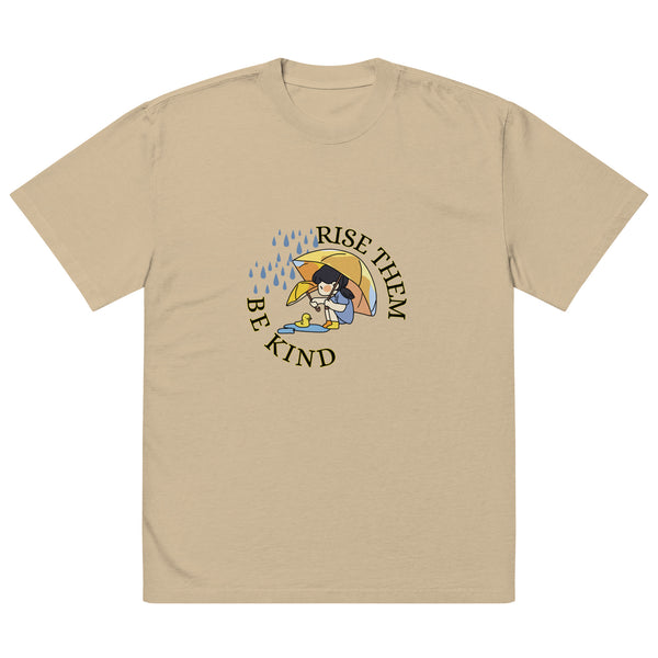 Umbrella of Empathy - Rise Them, Be Kind Shirt - Faded Khaki - Print Material