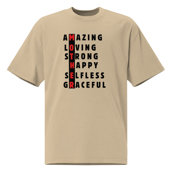 Wear Your Values: Flaunt - Amazing, Loving, Strong' in Our Tee - Faded Khaki - Print Material