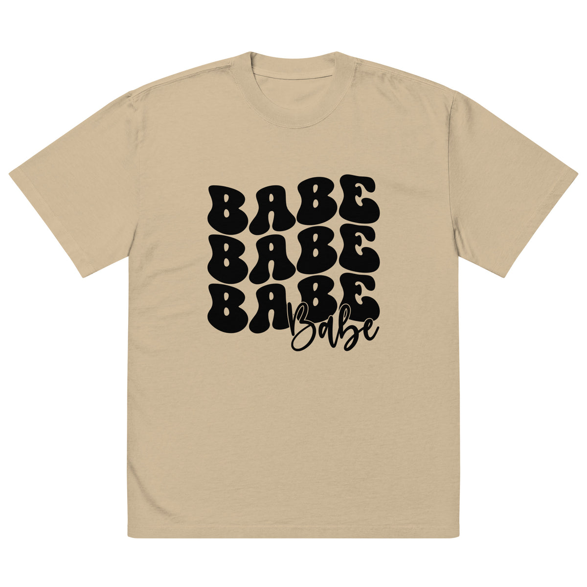 Babe Babe Babe - Unleash Confidence Oversized T-Shirt - - T-shirts