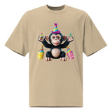 Birthday Bash - Playful Chimp Print Shirt - - T-shirts