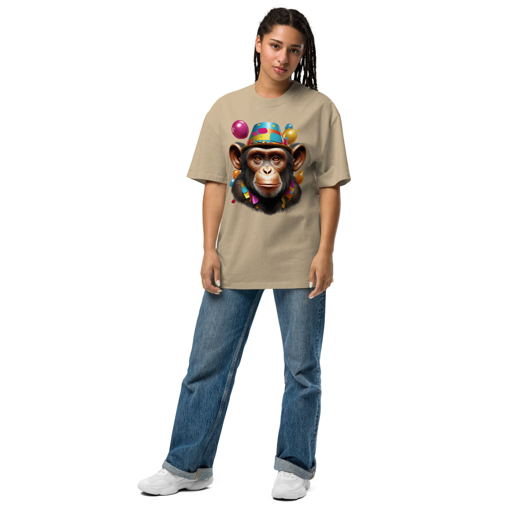 Happy Chimp - Celebratory T-Shirt - Faded Khaki - T-shirts