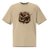 Snake in Bloom - Artistic Nature Tee - - T-shirts