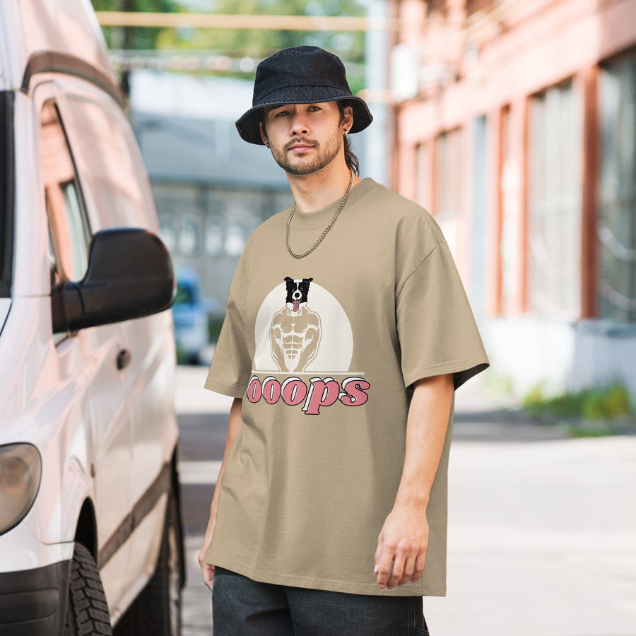 The Strong & Cute Combo - Oversized Faded T-shirt - Faded Khaki - T-shirts
