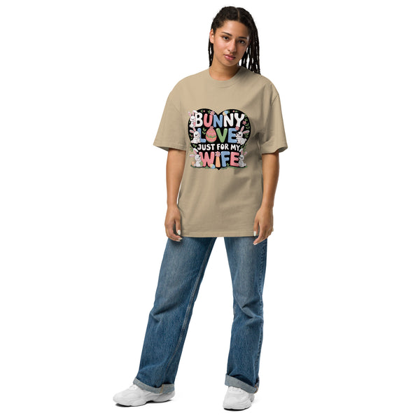 Oversized Faded T-Shirt - A Special Easter Gift for My Wife - Faded Khaki - T-shirts