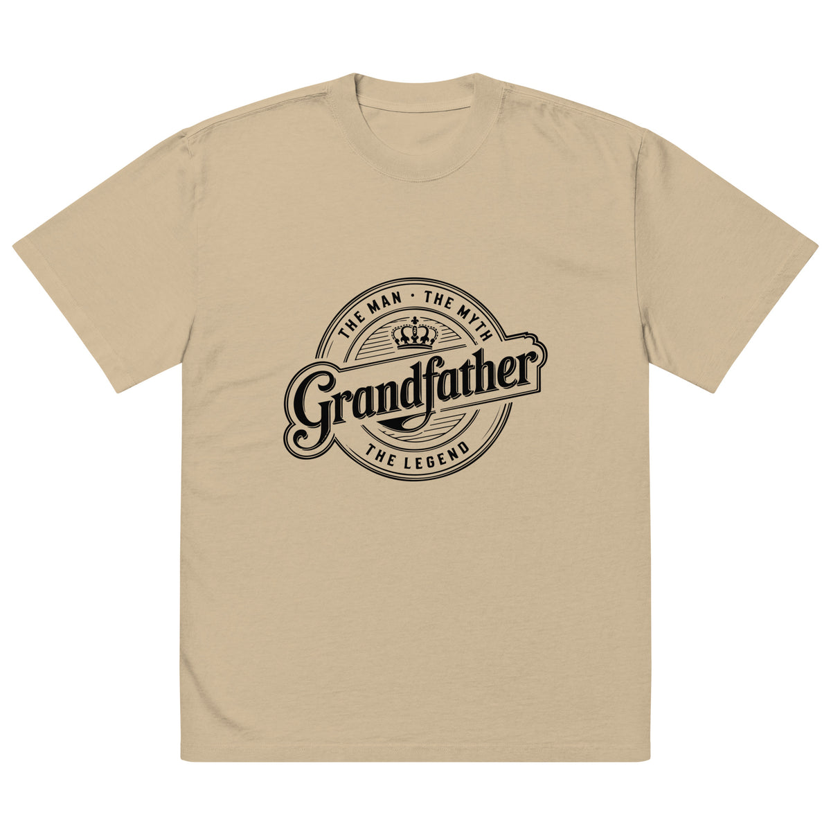 Grandpa: The Man, The Myth, The Legend – Classic Vintage Tee - Faded Khaki - T-Shirt