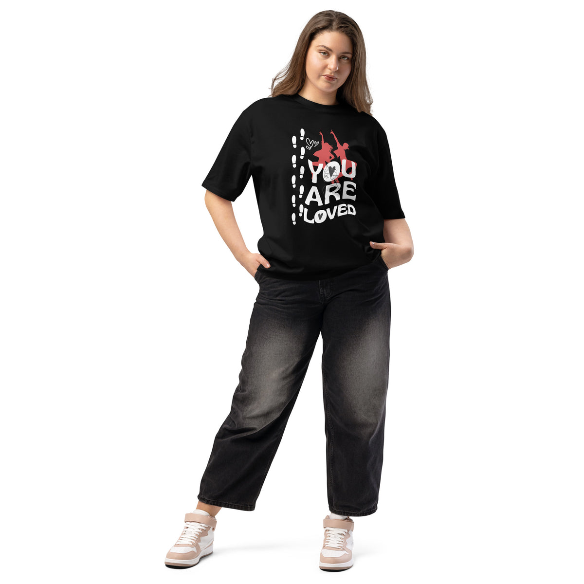 Oversized “You Are Loved” Tee for Friends - - T-Shirts