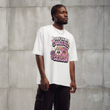 Sweet Bunny & Donut Love Oversized T-Shirt - - T-Shirts