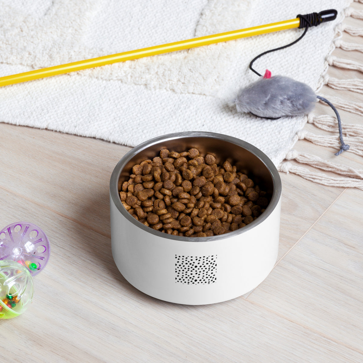 Dotty Delight - Seamless Pattern Pet Bowl - - Pet Bowls