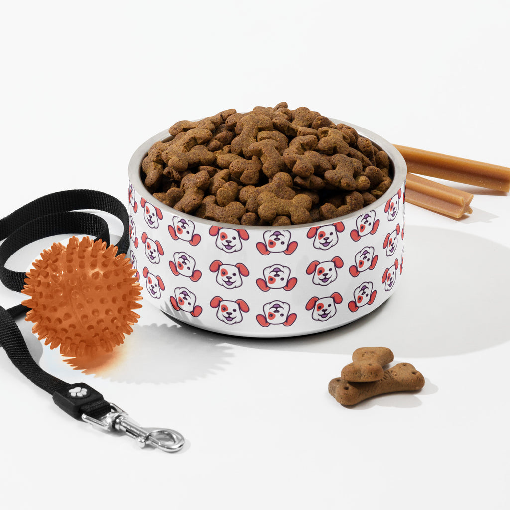 Unleash the Pack - Allover Dogs Pattern Pet Bowl - 32 oz -