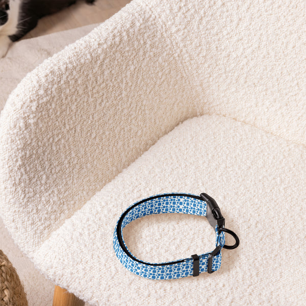 Blue Dots Bliss - Custom Pet Collar - L - Pet Collars