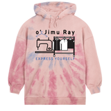 The Ultimate Statement - Express Yourself Hoodie - Pink tie dye women - Hoodies