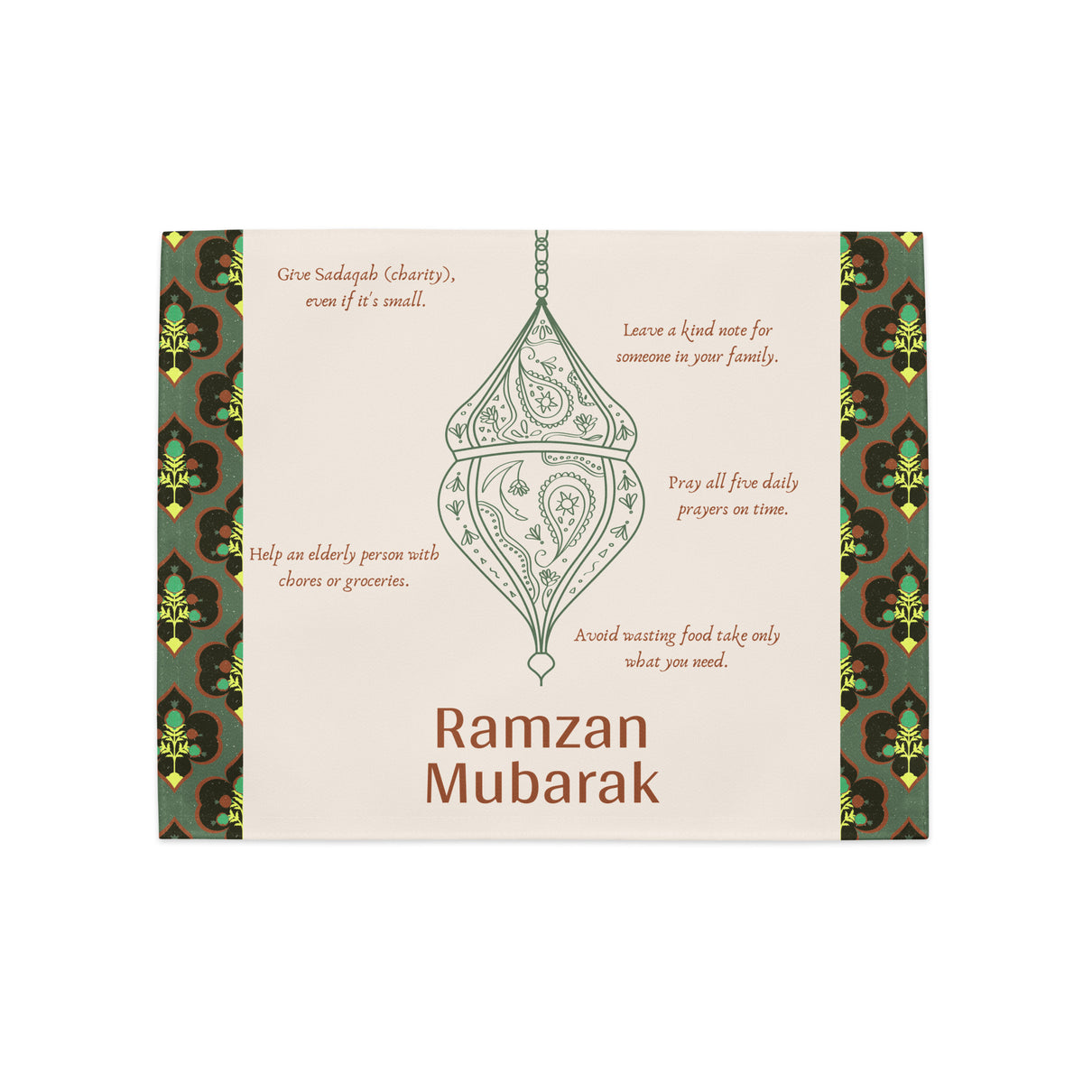 Gift Kindness – Islamic Floral Table Décor by Giftomory - - Placement Set