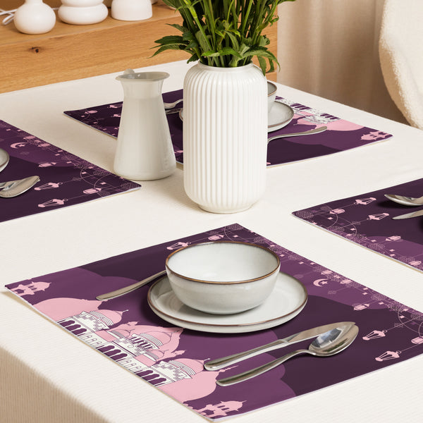 Majestic Ramadan – Elegant Mosque Placemat Gift Set - - Placement Set