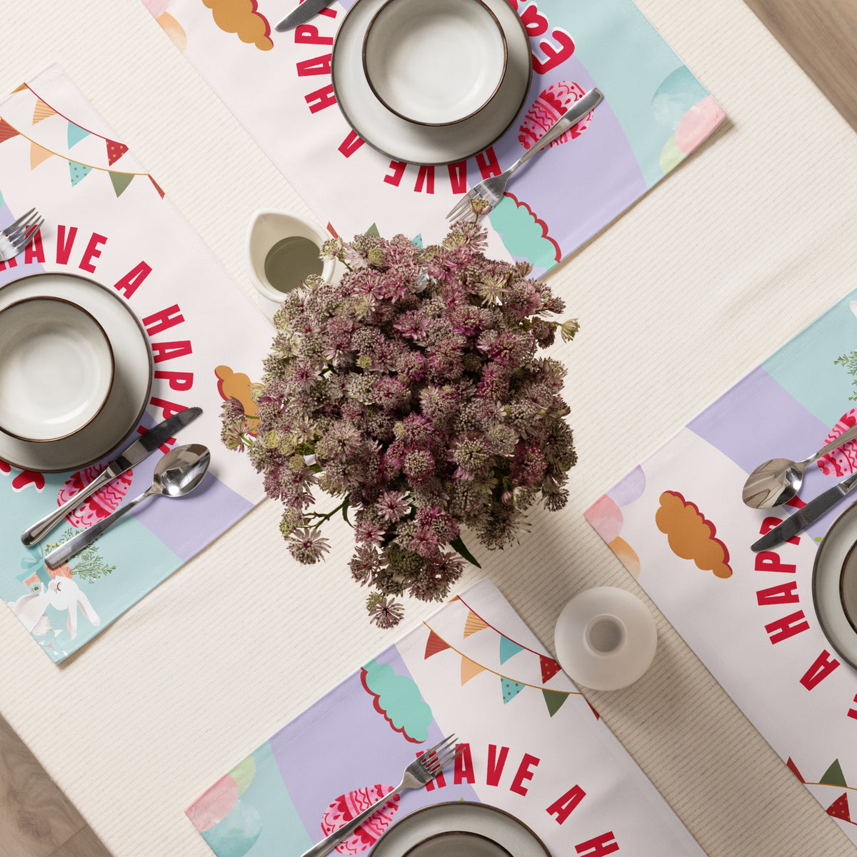 Gift Holiday Cheer – Happy Easter Placemat Set - - Placement Set