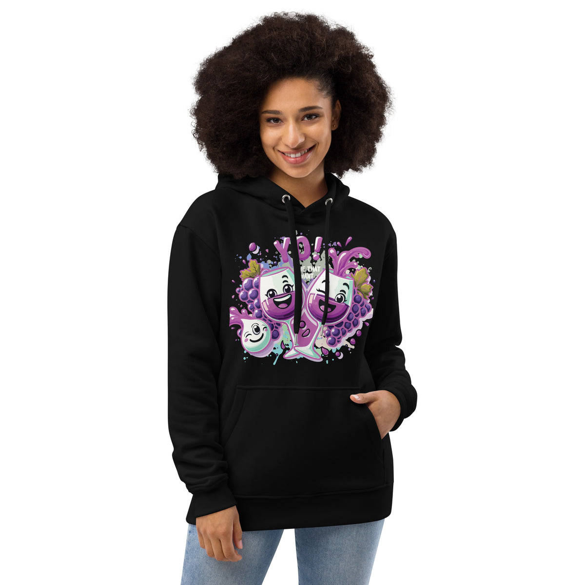 Grape Vibes Only - Wine Lovers’ Hoodie - Black - Hoodies