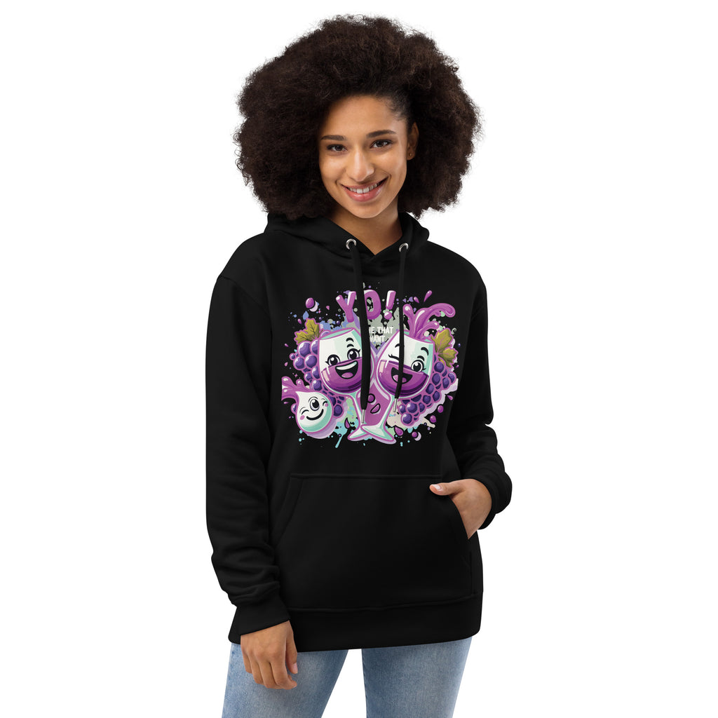 Grape Vibes Only - Wine Lovers’ Hoodie - Black - Hoodies