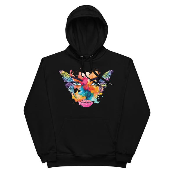 Ethereal Beauty - A Dance of Colors and Memories - Black - Hoodies