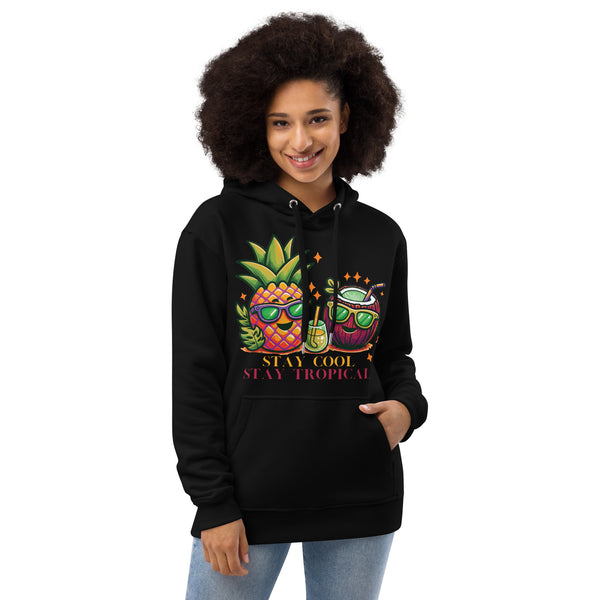 Sunny Days Ahead - Pineapple & Coconut Eco Hoodie - - Hoodies