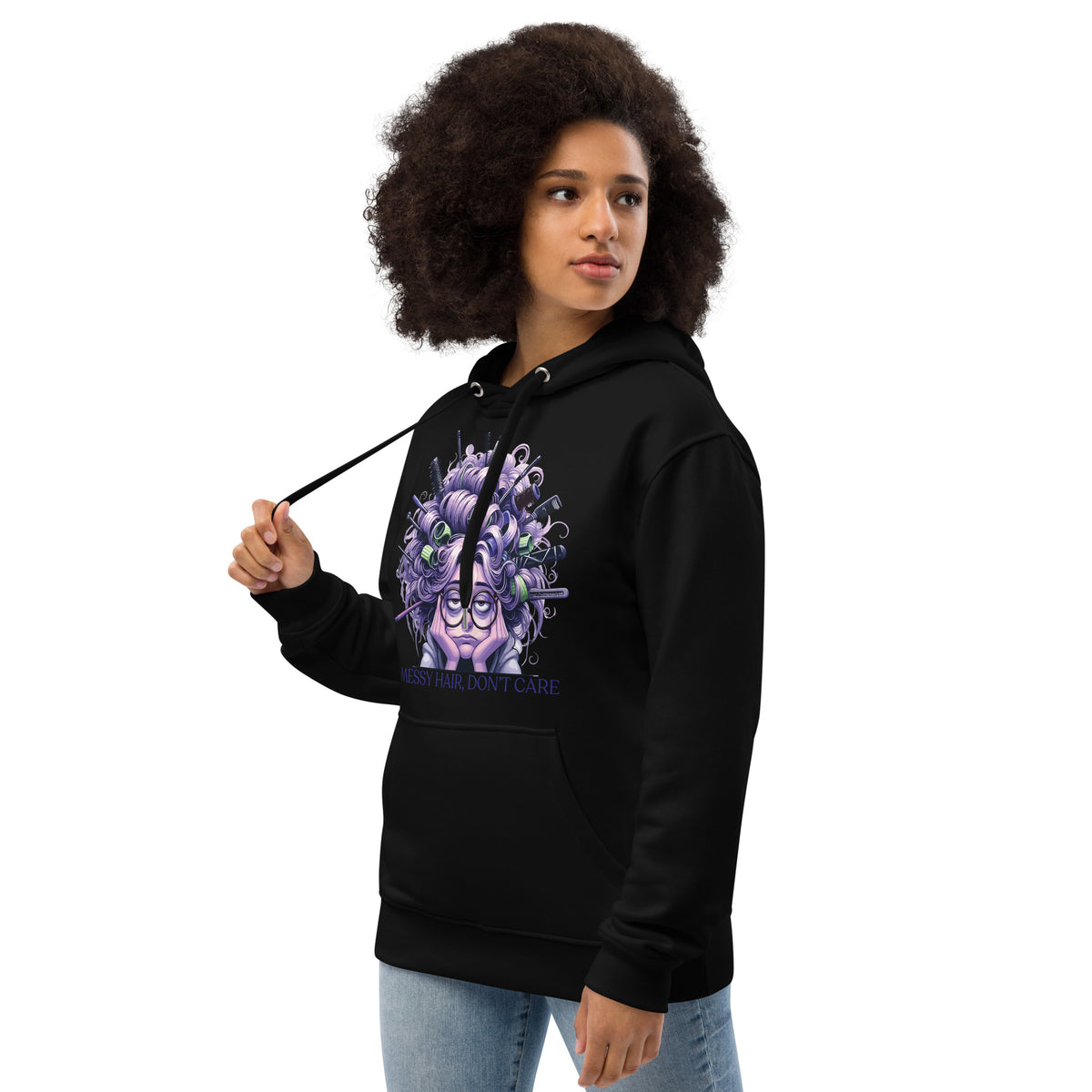 Messy Hair, Relaxed Wear - Your Go-To Hoodie - - Hoodies