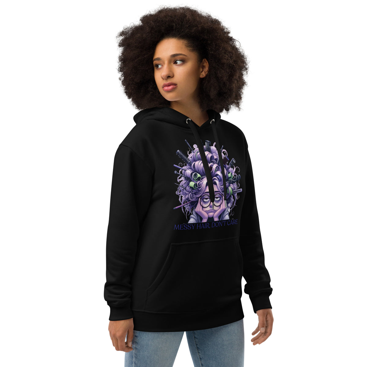 Messy Hair, Relaxed Wear - Your Go-To Hoodie - - Hoodies