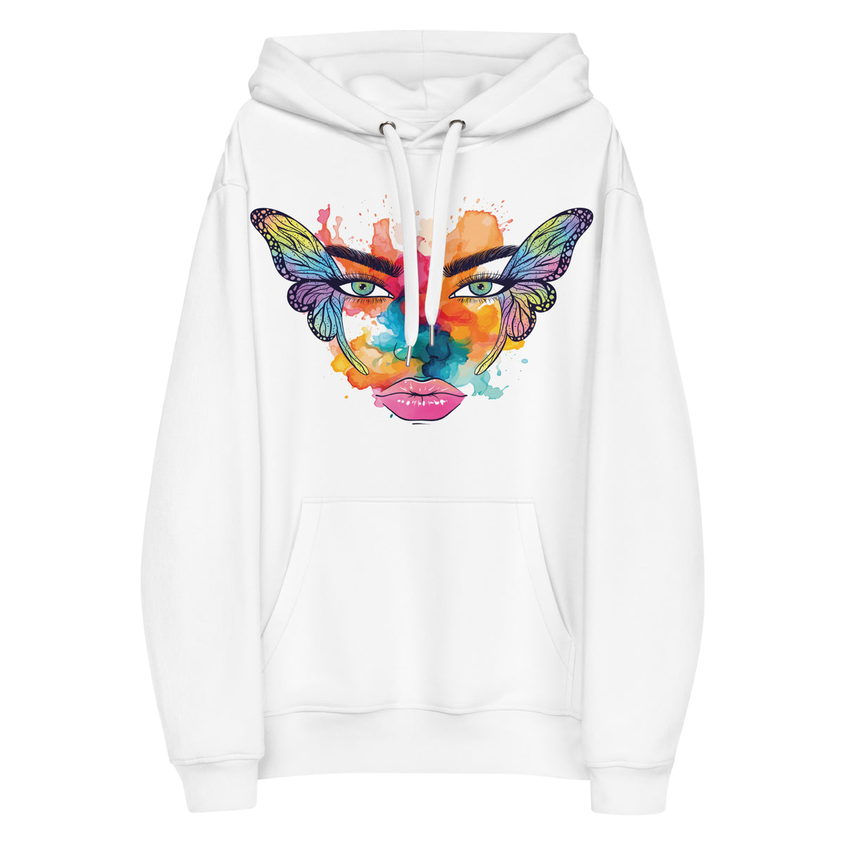 Ethereal Beauty - A Dance of Colors and Memories - White - Hoodies