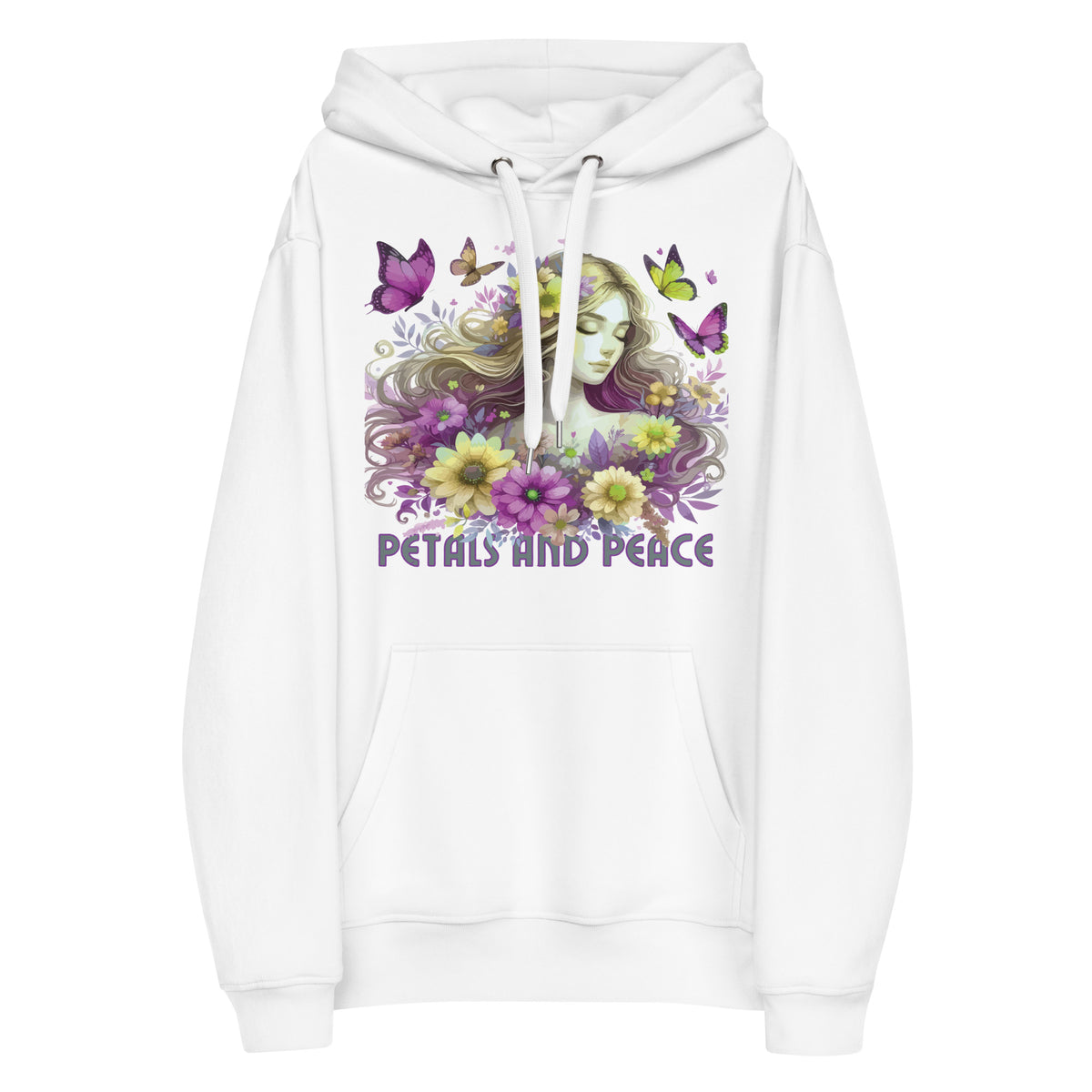 Peaceful Blooms - A Hoodie for Tranquil Souls - - Hoodies