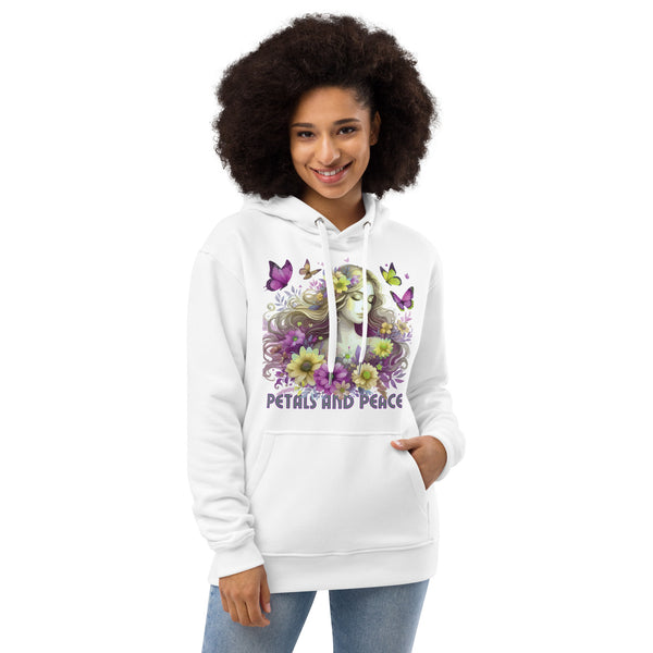 Peaceful Blooms - A Hoodie for Tranquil Souls - White - Hoodies