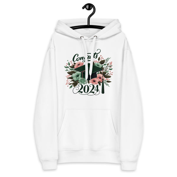 Green Cap & Blossoms - Honor Your 2024 Graduate - - Hoodies