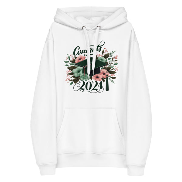 Green Cap & Blossoms - Honor Your 2024 Graduate - - Hoodies