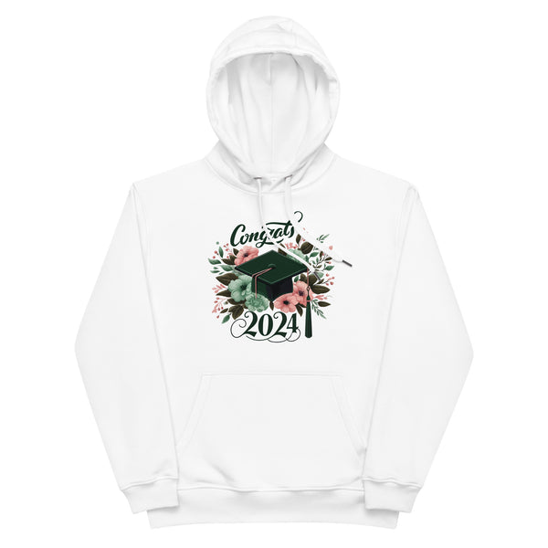 Green Cap & Blossoms - Honor Your 2024 Graduate - - Hoodies