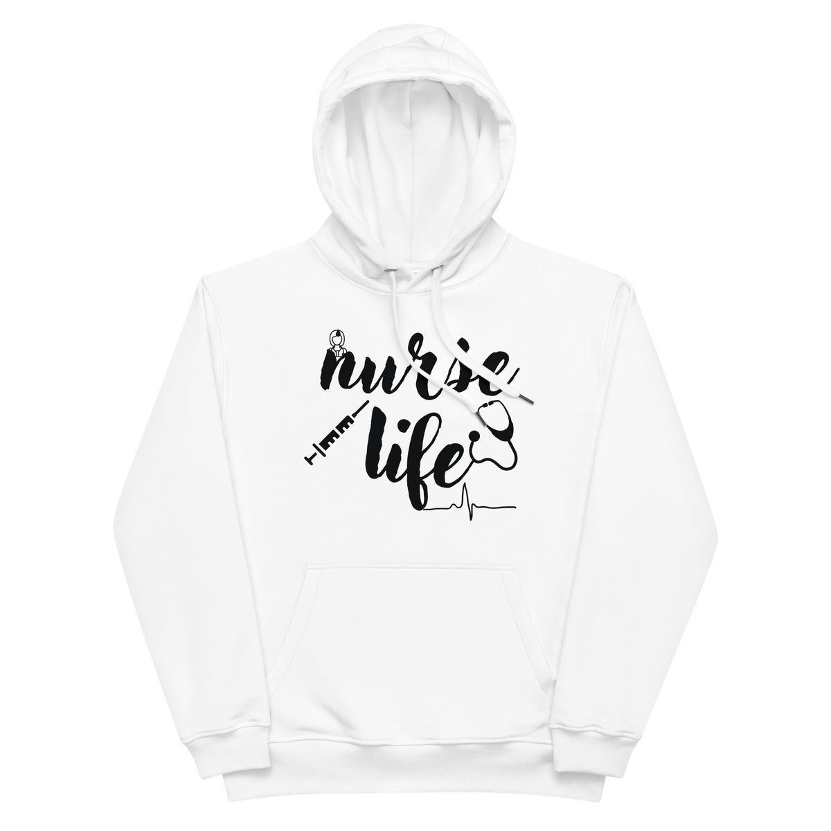 Care in Every Stitch - 'Nurse Life' Premium Eco Hoodie - - Hoodies