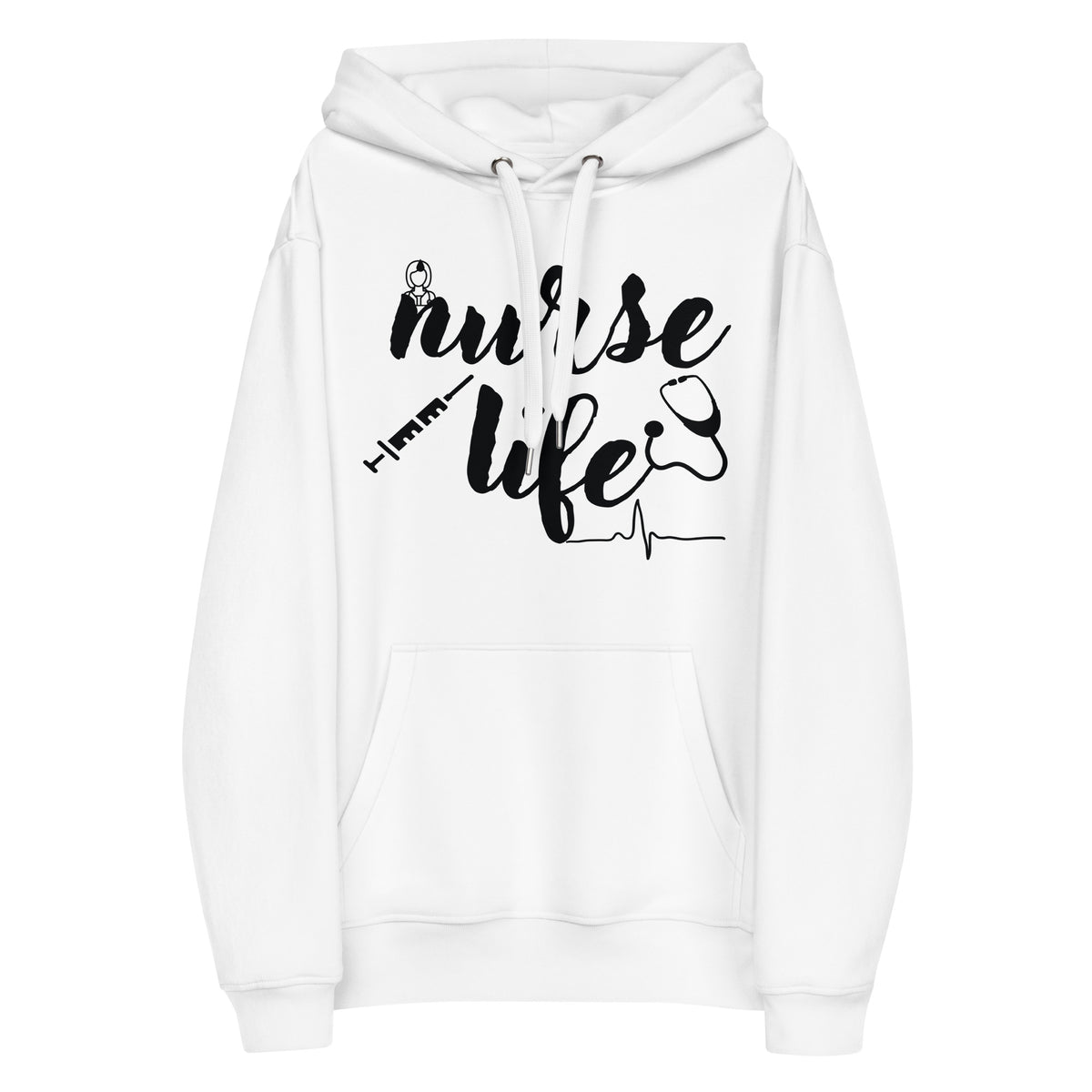 Care in Every Stitch - 'Nurse Life' Premium Eco Hoodie - - Hoodies