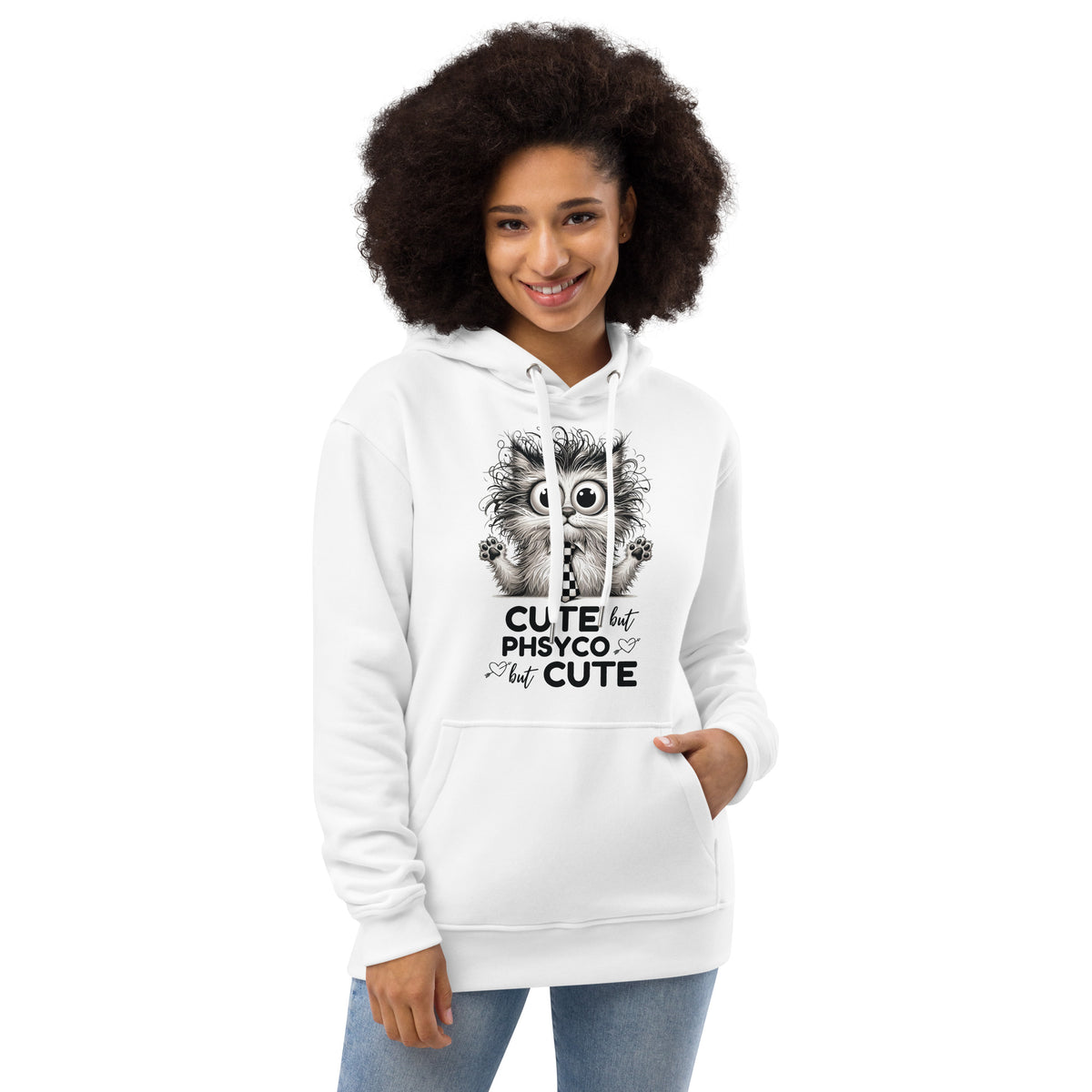 Feline Frenzy - Cute Meets Crazy - - Hoodies