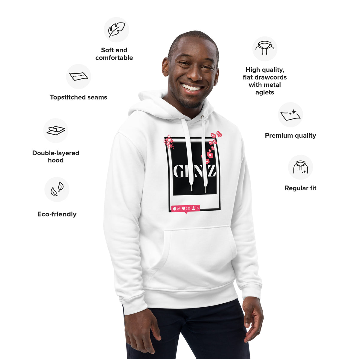 Likes, Follows, and Style - The Gen Z Edition Hoodie - - Hoodies