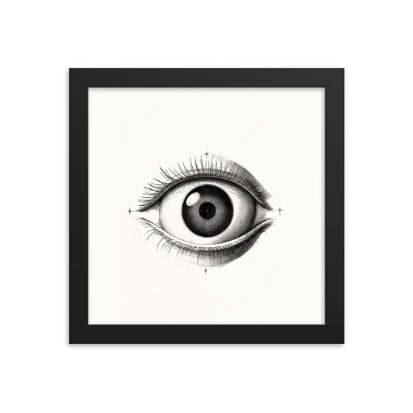 Visionary Moments - Framed Eye Art - Black 10″×10″ - Framed Posters