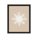 Timeless Frost - Framed Snowflake Design - Black 11″×14″ - Framed Posters