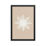 Timeless Frost - Framed Snowflake Design - Black 12″×18″ - Framed Posters