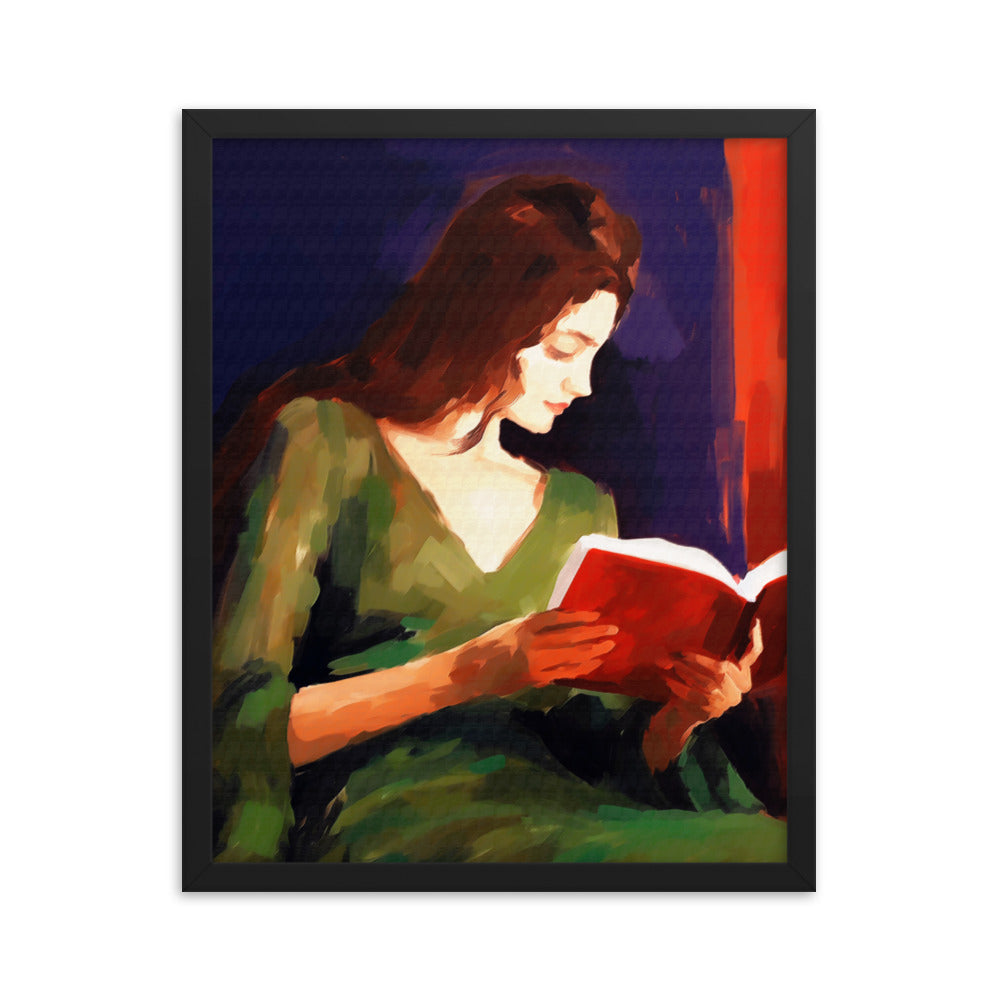 Enchanted Reader - Framed Photo Paper Poster - Black 16″×20″ - Paper Posters