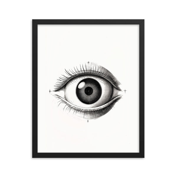 Visionary Moments - Framed Eye Art - Black 16″×20″ - Framed Posters