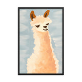 Llama Bliss - Whimsical Art for Your Space - Black 24″×36″ - Framed Posters