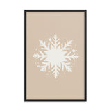 Timeless Frost - Framed Snowflake Design - Black 24″×36″ - Framed Posters