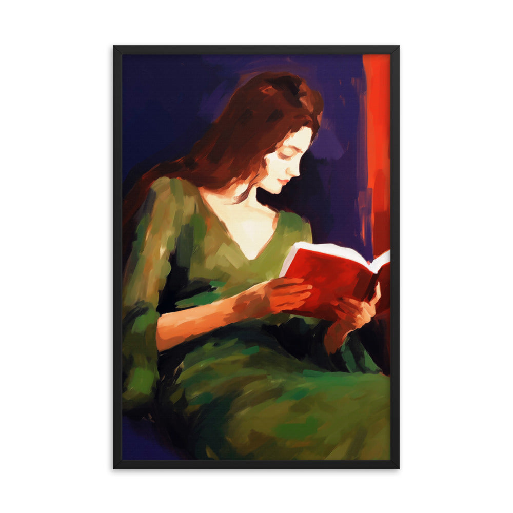 Enchanted Reader - Framed Photo Paper Poster - Black 24″×36″ - Paper Posters